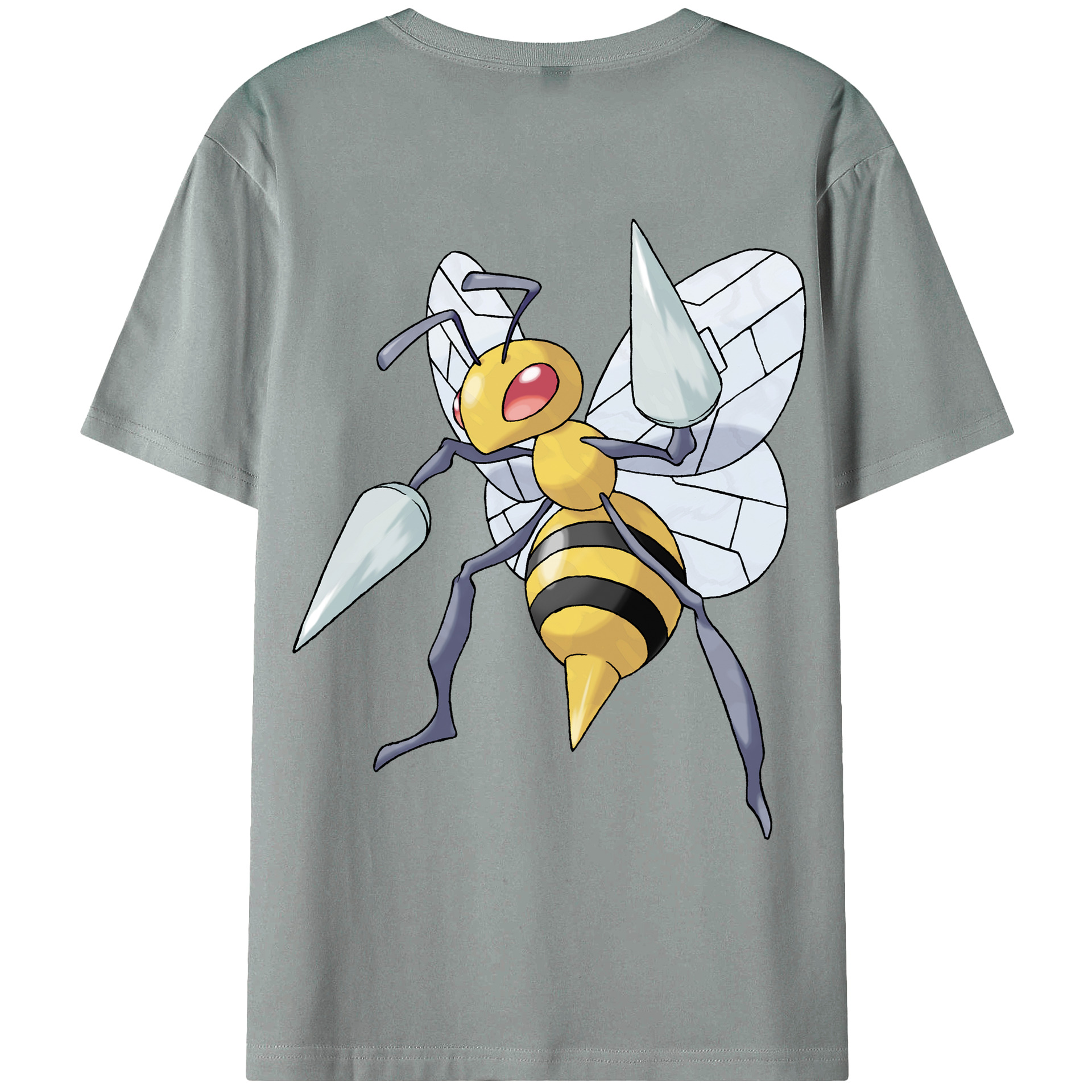 （画像用） ポケットモンスター Pokémon 綿100％ メンズ半袖Tシャツ（バックプリント） 通気性